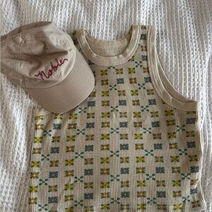 Noble prairie waffle Tank Top and Cap